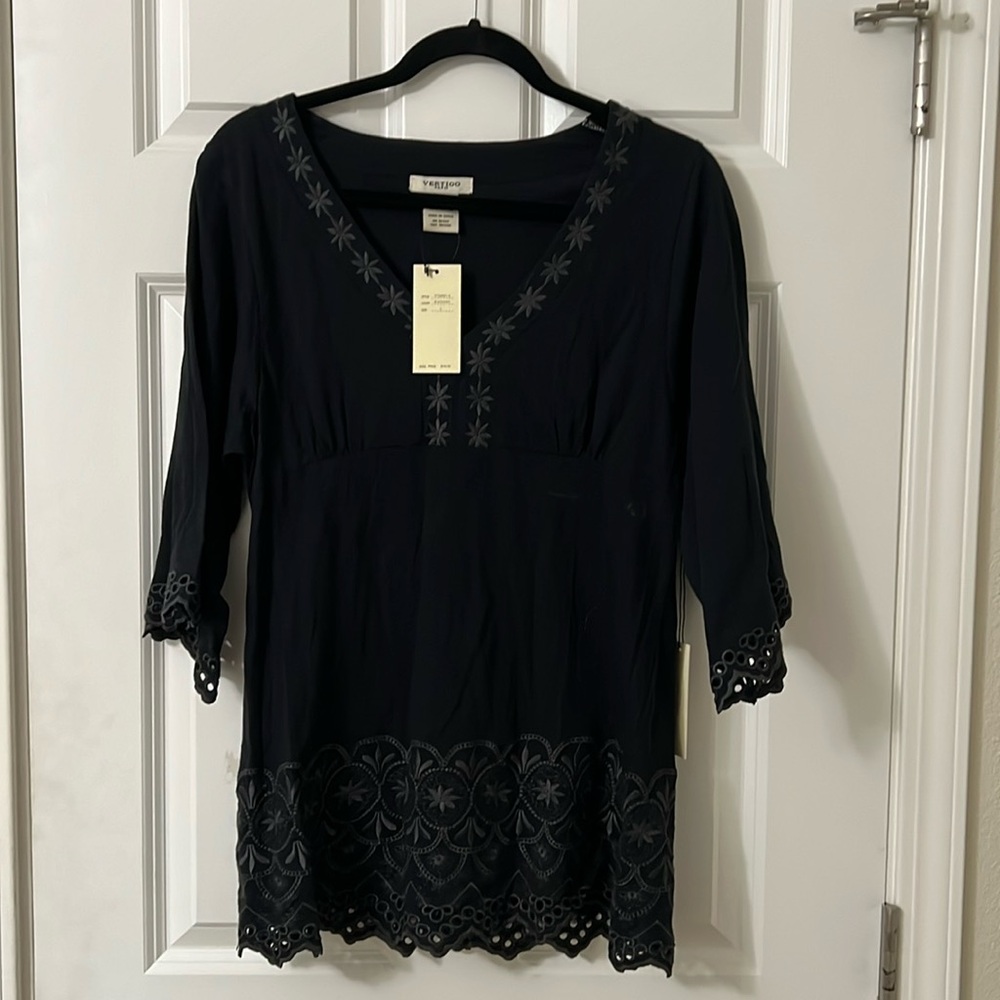 Black cotton Vertigo Paris top